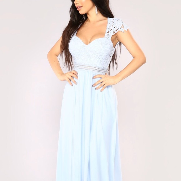 Fashion Nova Dresses Nwt Blue Maxi Dress Poshmark